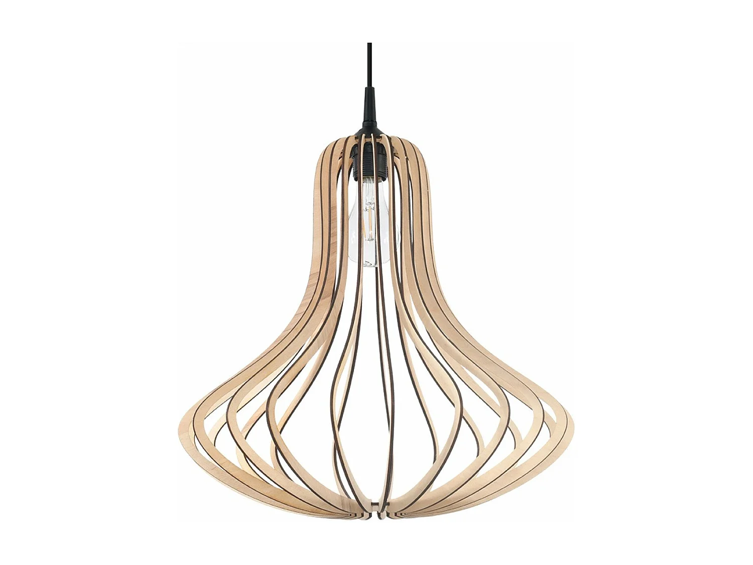 Lampe pendante Eclipse bois