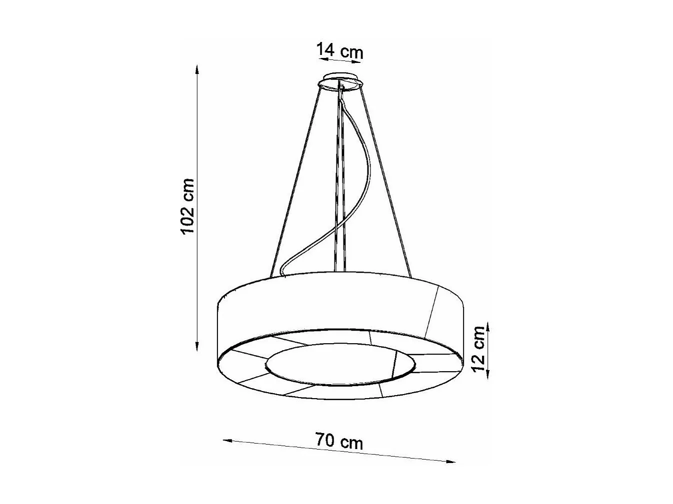 Lustre Muscida SLIM 70 noir