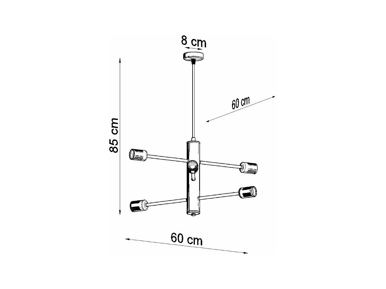 Lustre Dubhe 6 max 15W LED