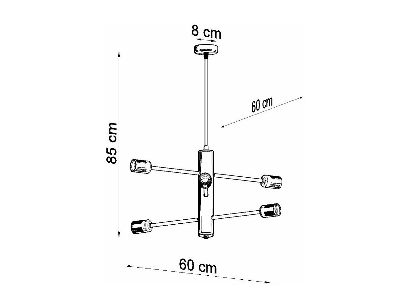Lustre Dubhe 6 max 15W LED