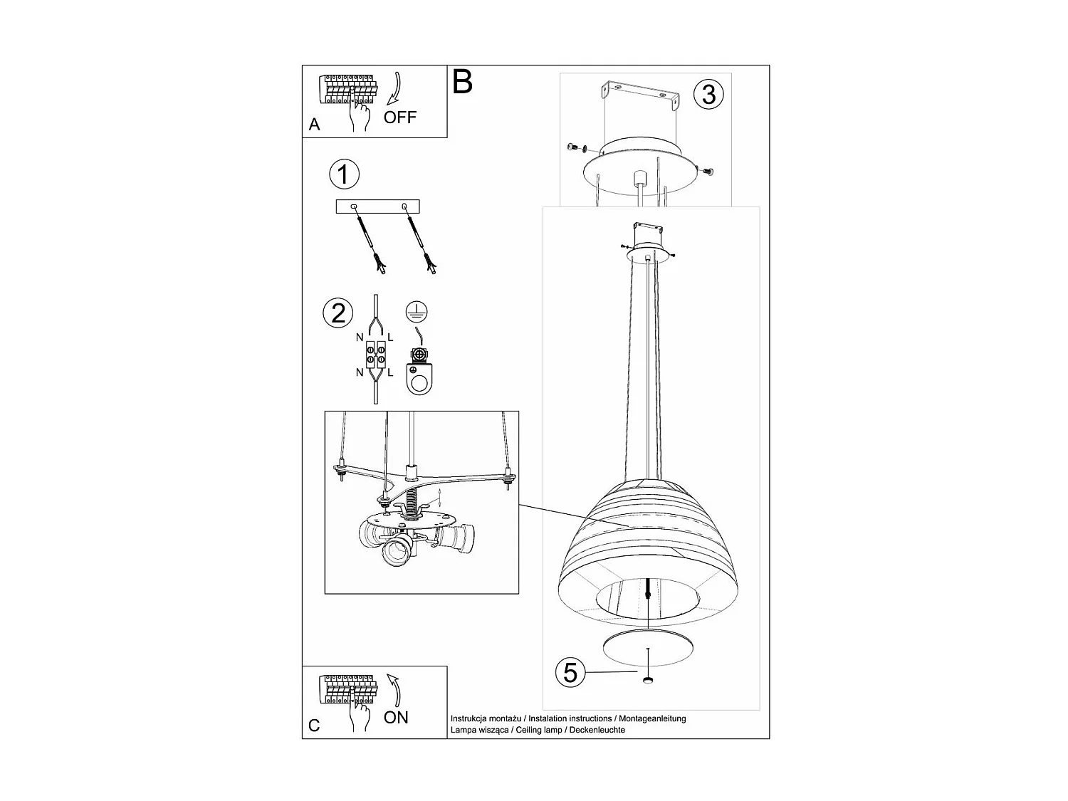 Lustre Belatrix 60 blanc