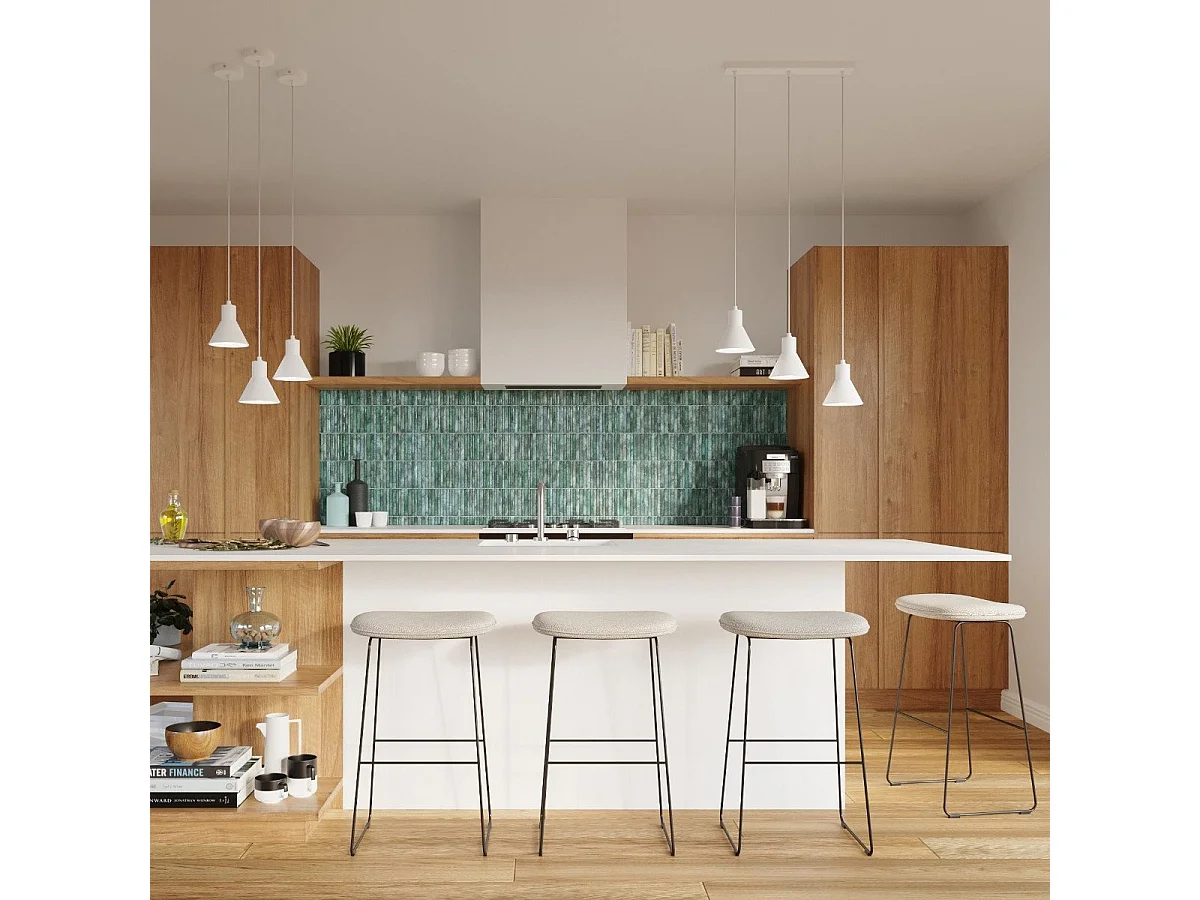 Lampe pendante Yara 1 blanc [E27].