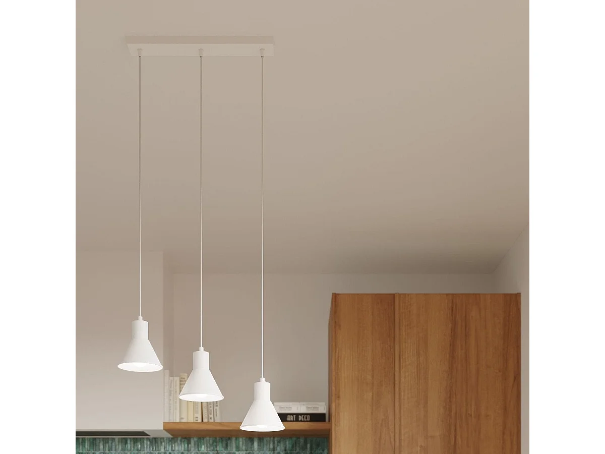 Lampe pendante Yara 1 blanc [E27].