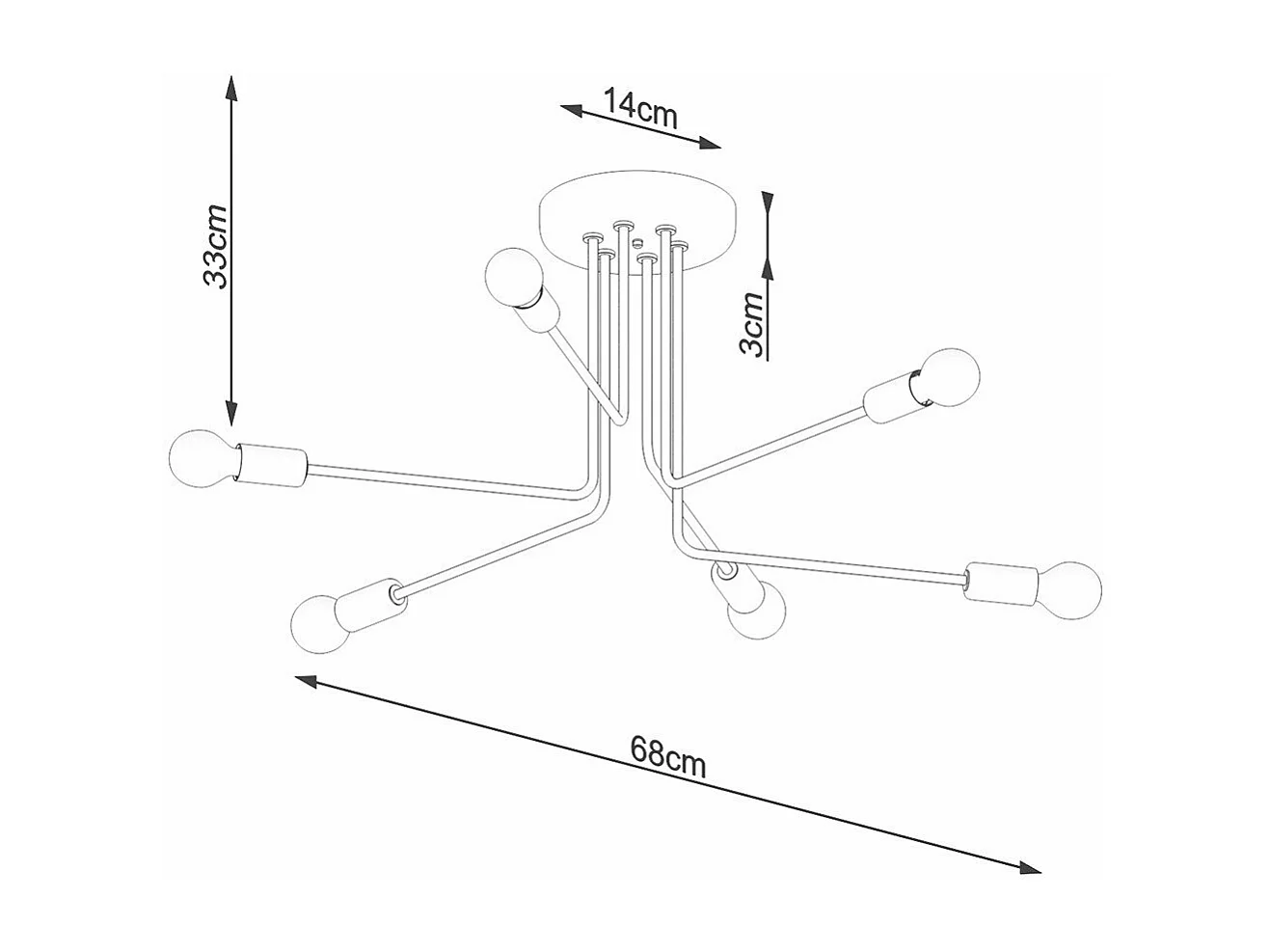 Lustre NorthStar 6 noir