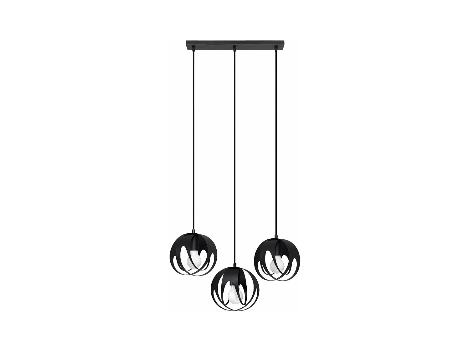 Lampe pendante Alden 3L noir
