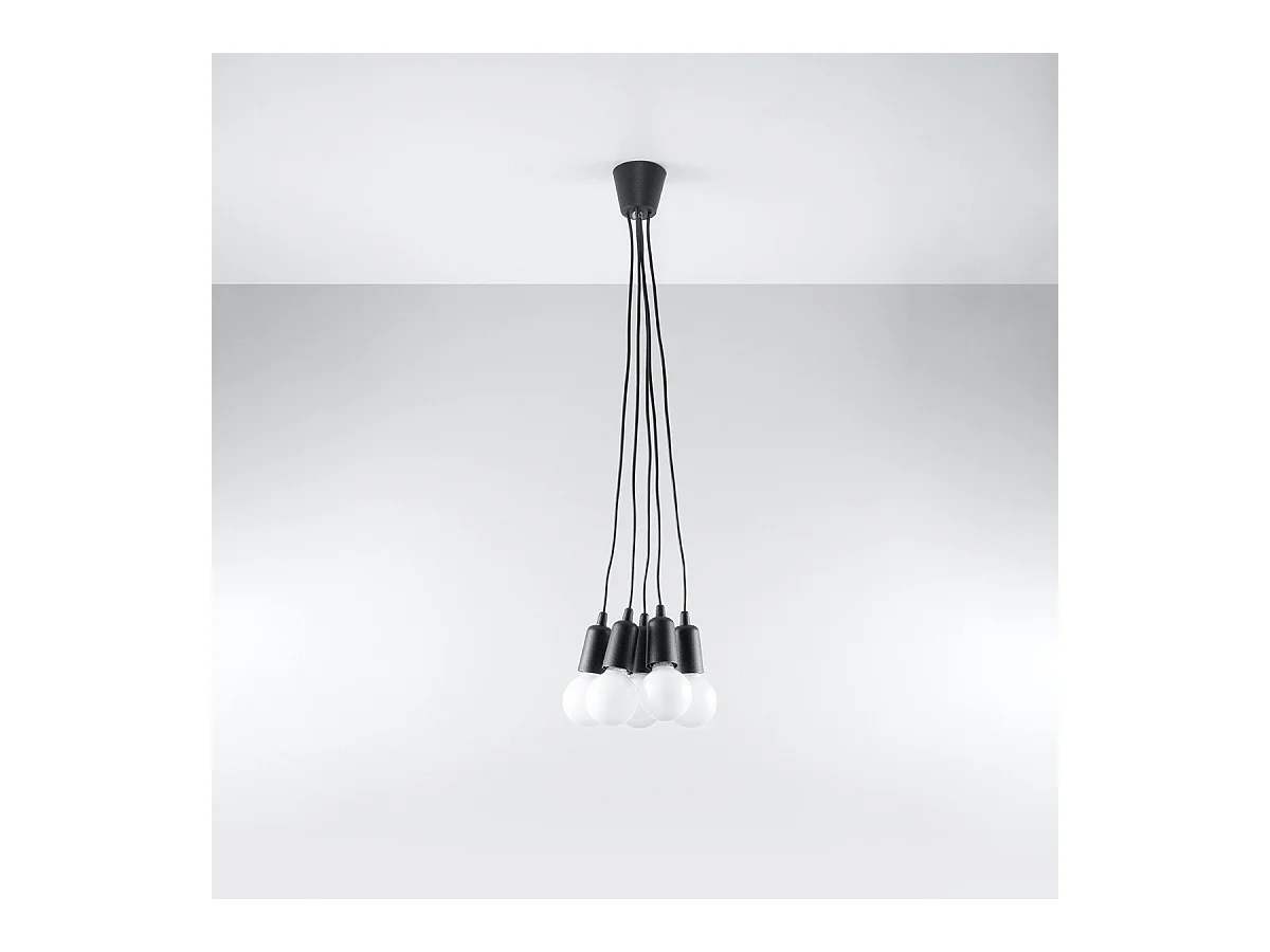 Lampe pendante Dione 5 noir