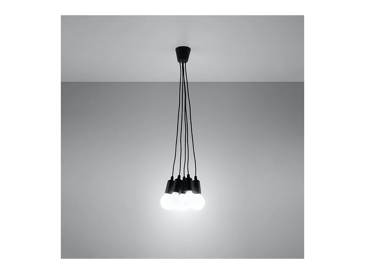Lampe pendante Dione 5 noir