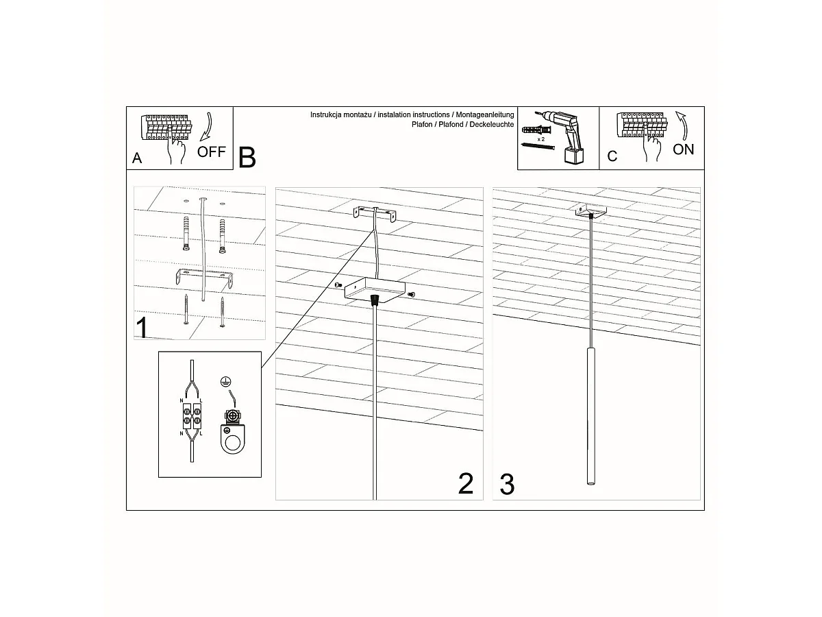 Lampe suspendue Novastel 1 blanc