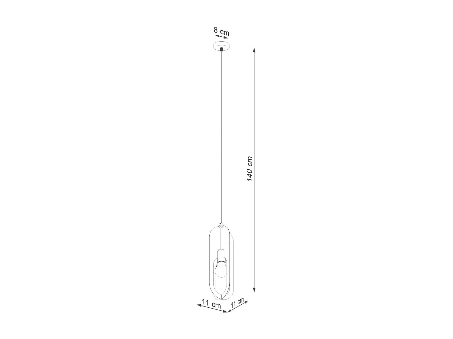 Lampe suspendue Nucleus 1 blanc