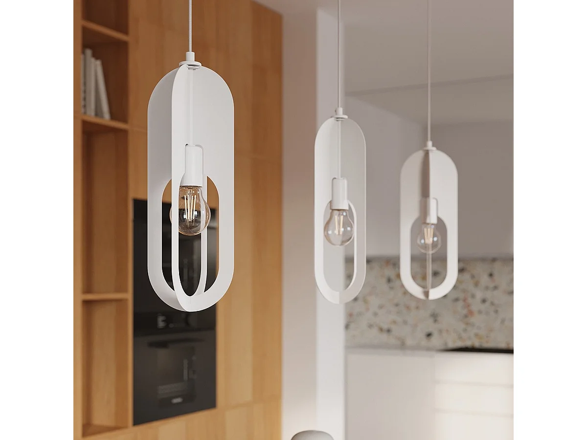 Lampe suspendue Nucleus 1 blanc