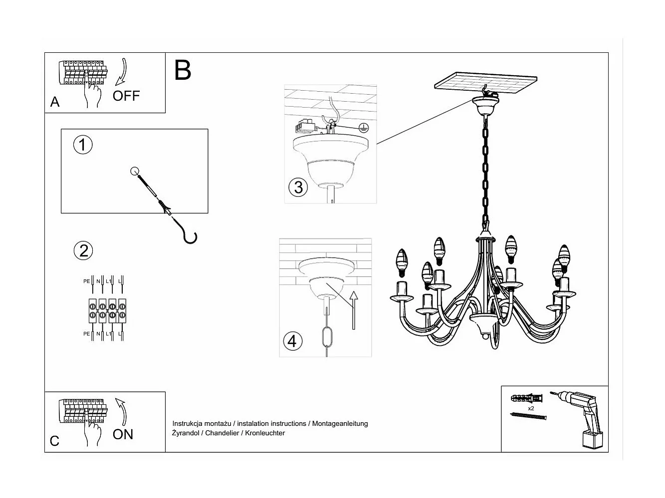 Lustre MinervaNebula 7 blanc