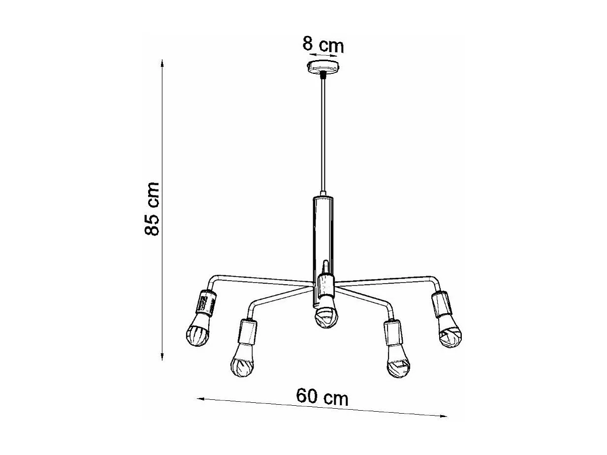 Lustre Dubhe 5 max 15W LED