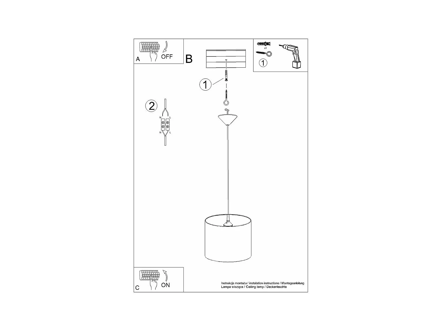 Lampe suspendue FOOTBALL C 30
