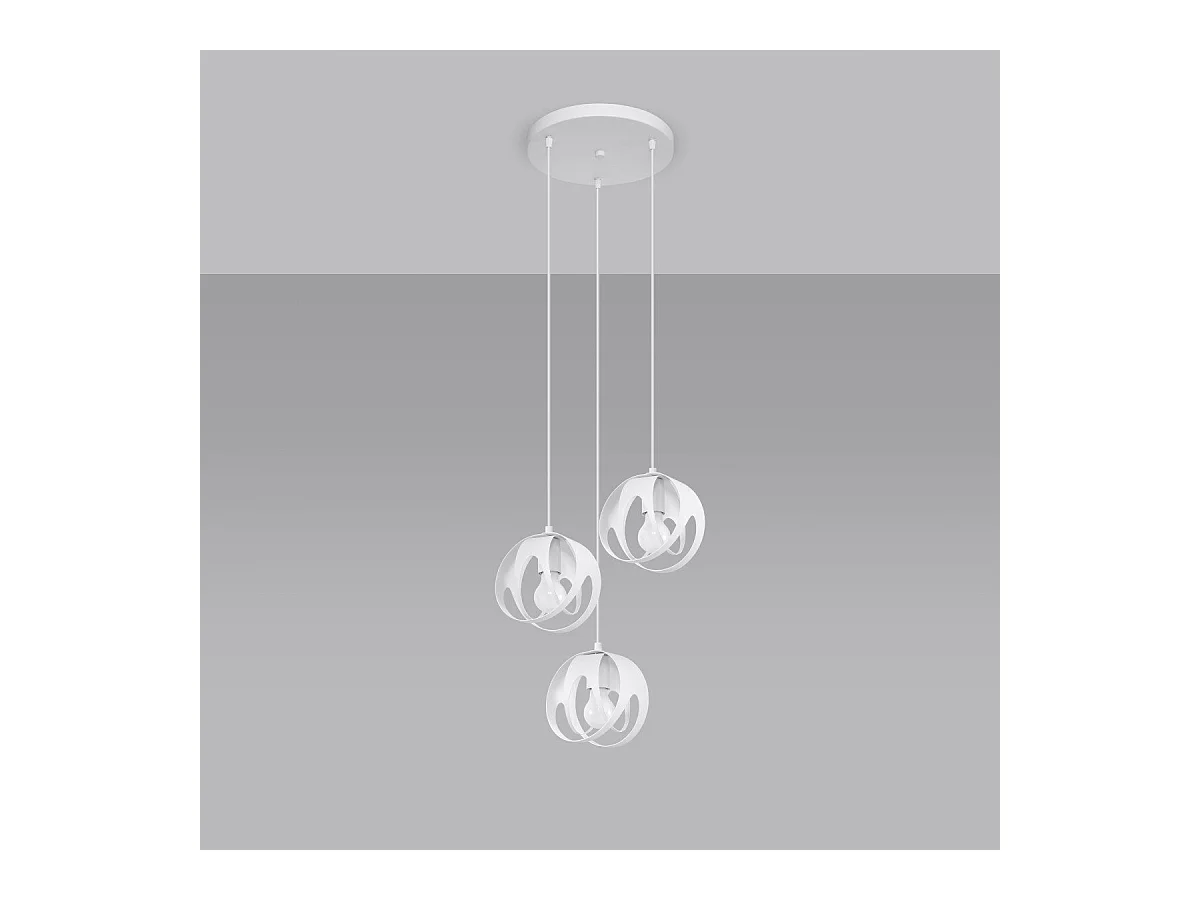 Lampe pendante Alden 3P blanc