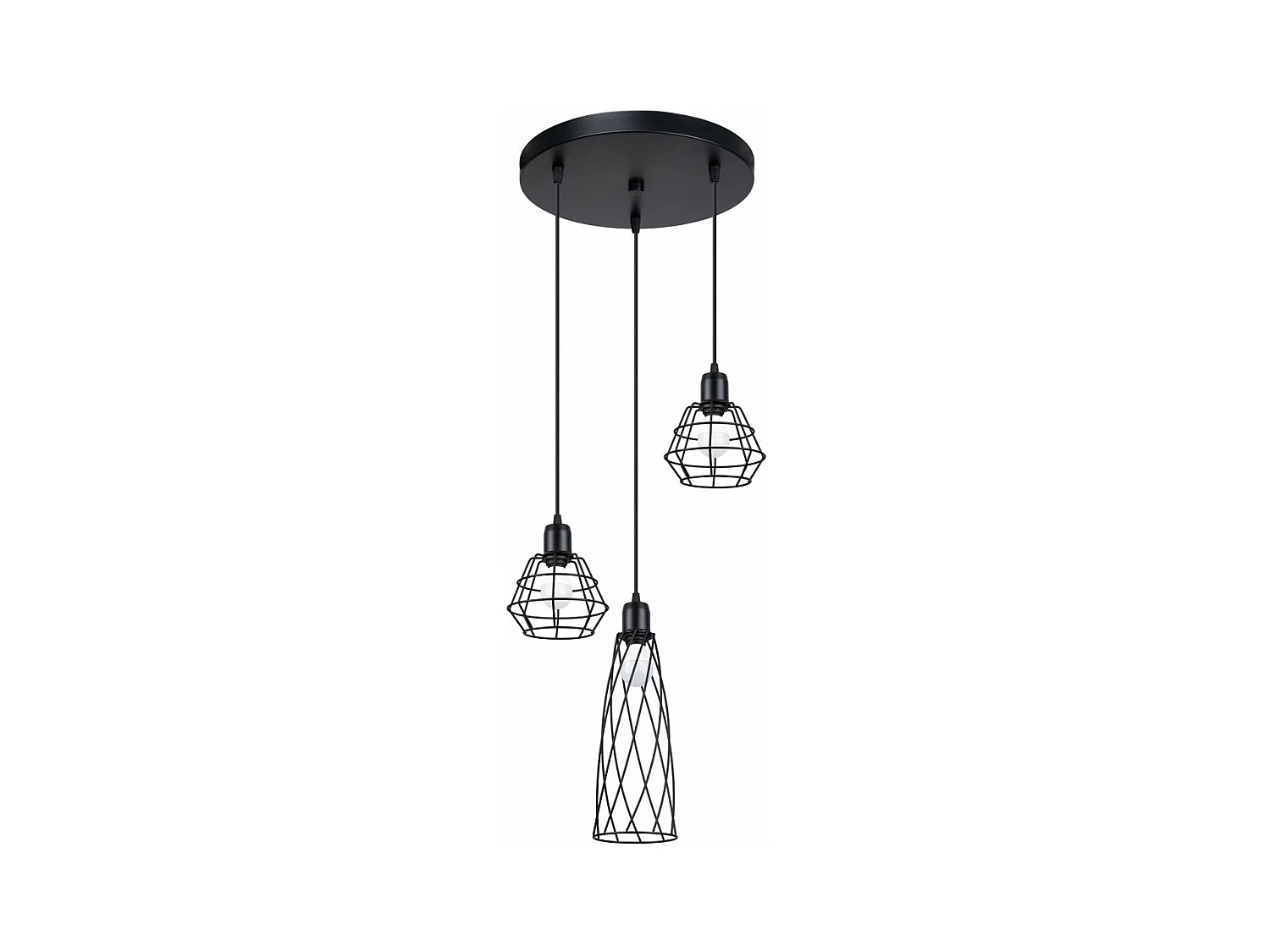 Lampe suspendue Chiara 3P noir