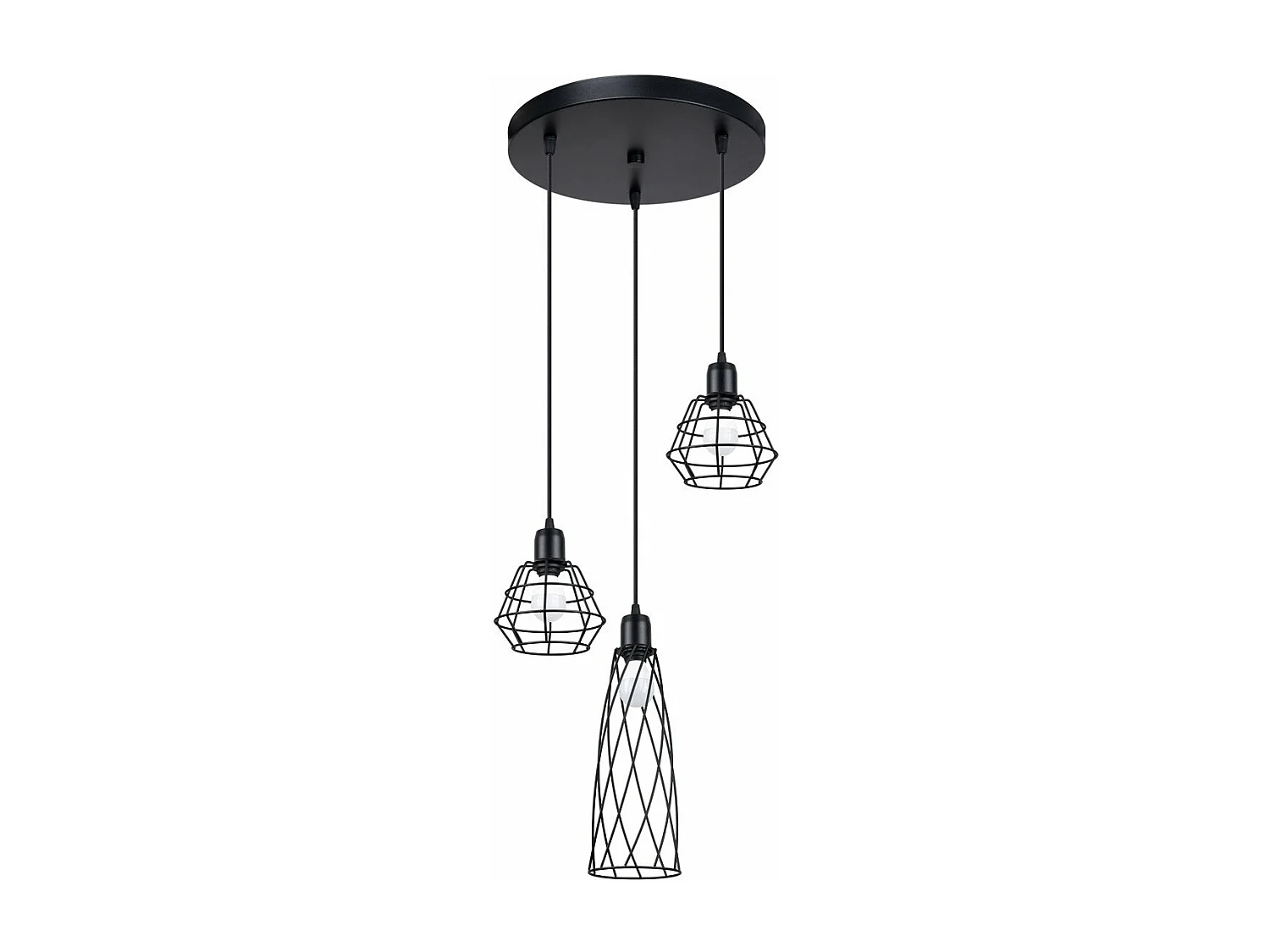 Lampe suspendue Chiara 3P noir
