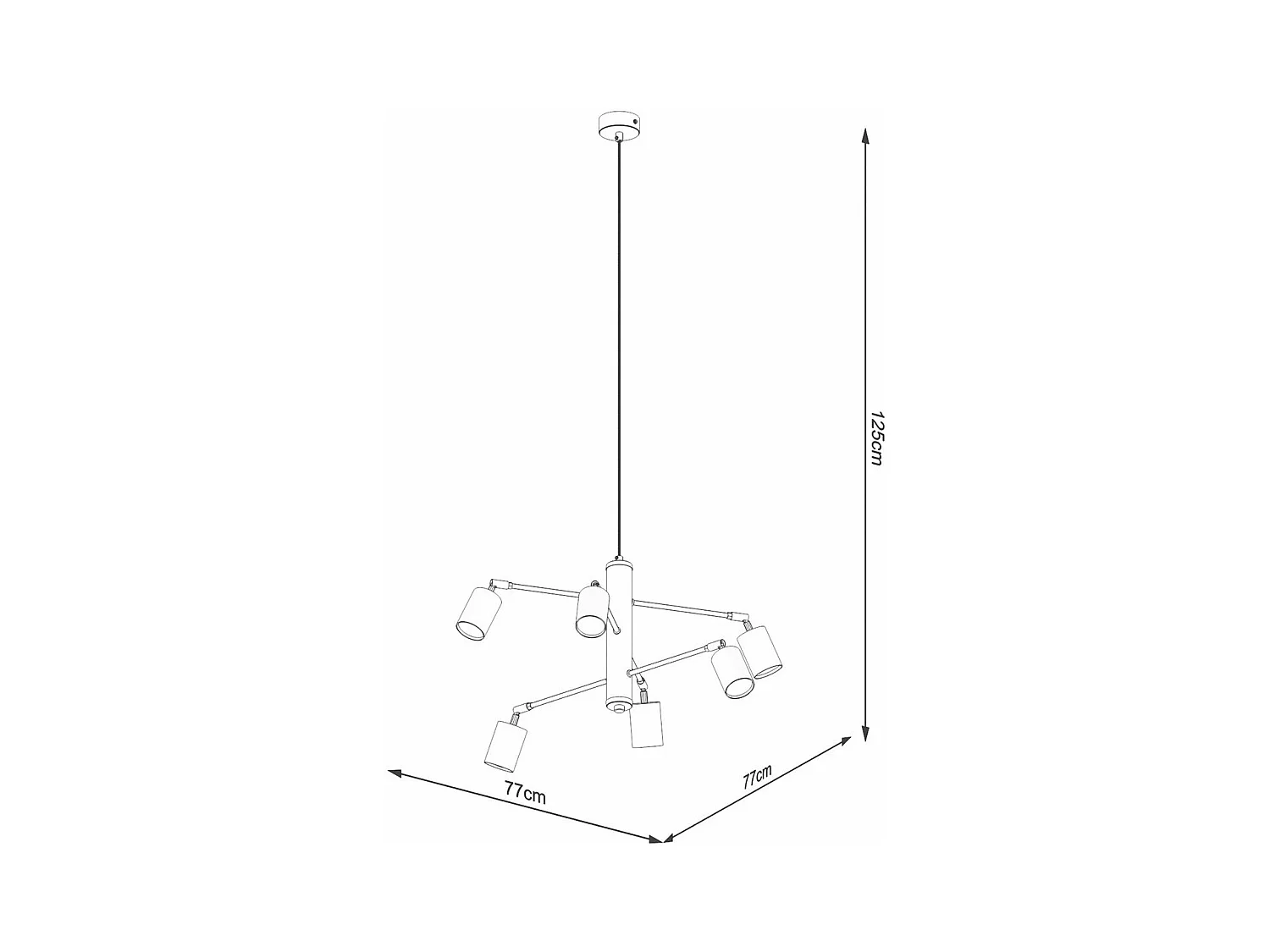 Lustre Lucida 6 noir