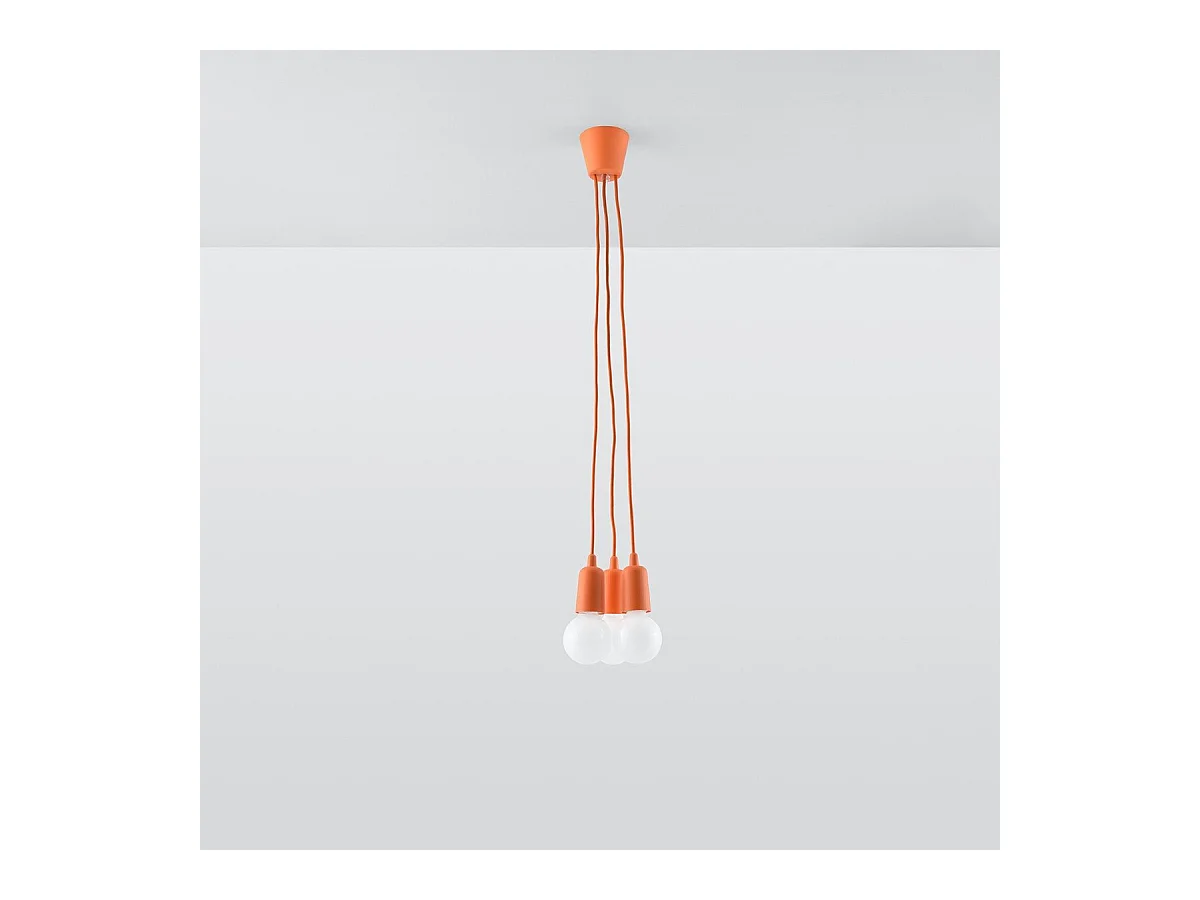 Lampe pendante Dione 3 orange
