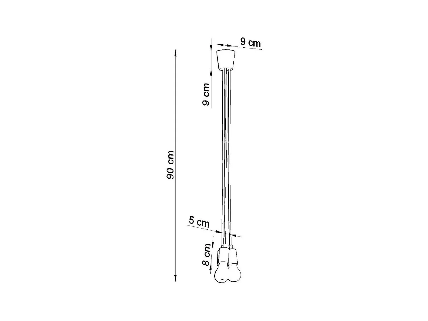 Lampe pendante Dione 3 orange