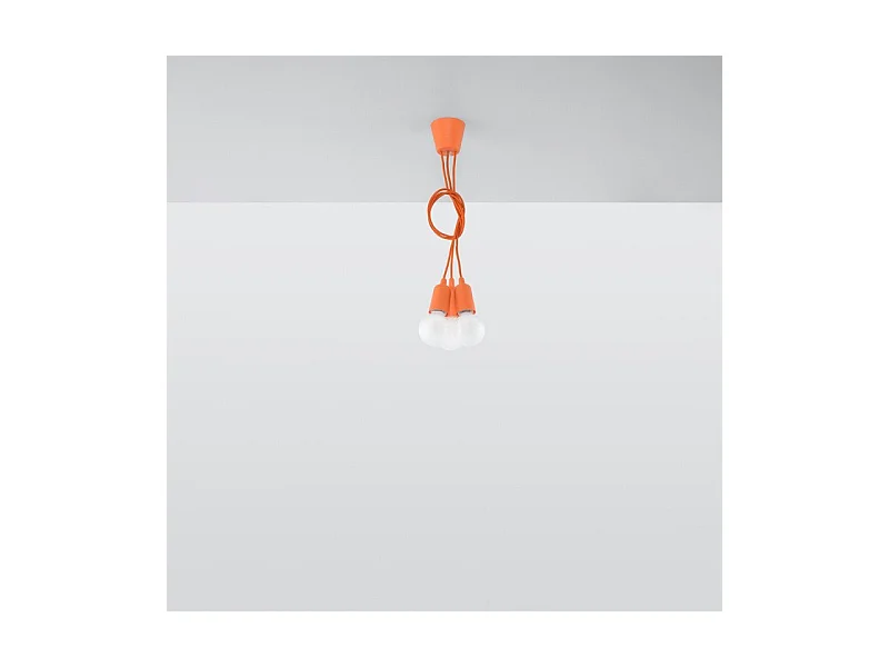 Lampe pendante Dione 3 orange
