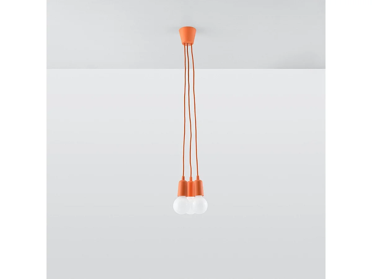 Lampe pendante Dione 3 orange