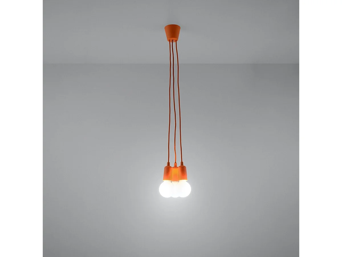 Lampe pendante Dione 3 orange