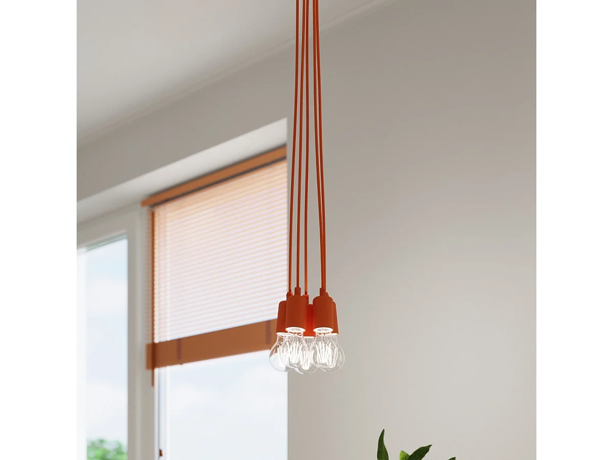 Lampe pendante Dione 3 orange