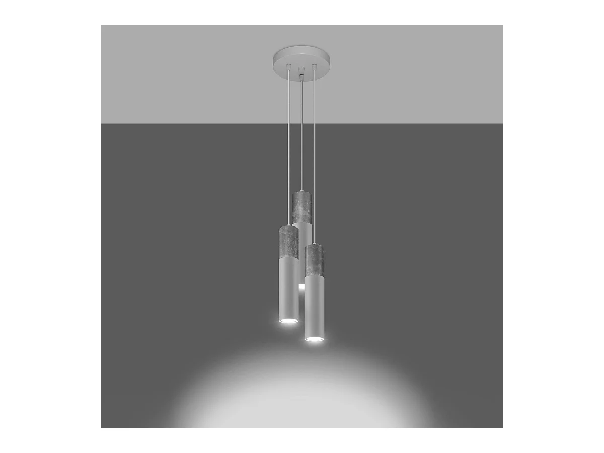 Lampe pendante BORGIO 3P blanc