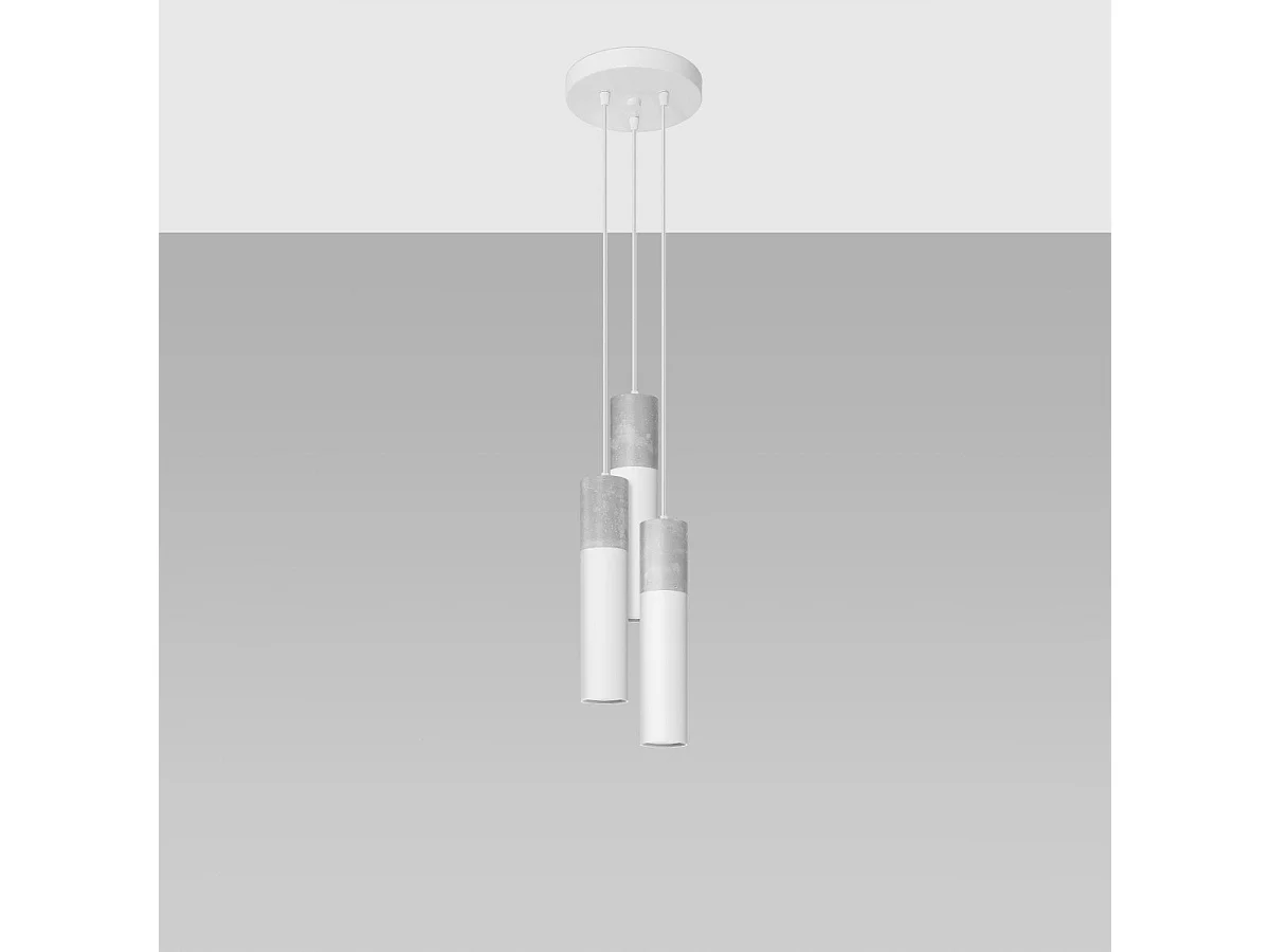 Lampe pendante BORGIO 3P blanc