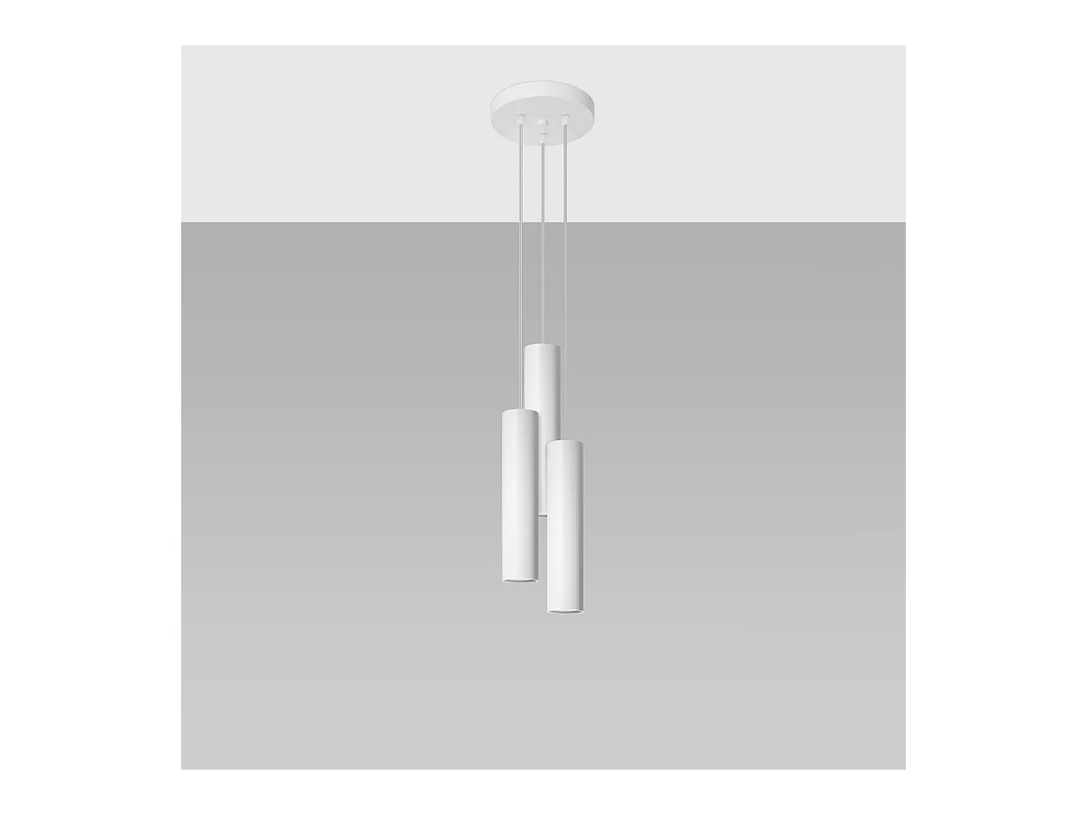 Lampe suspendue Luminis 3P blanc