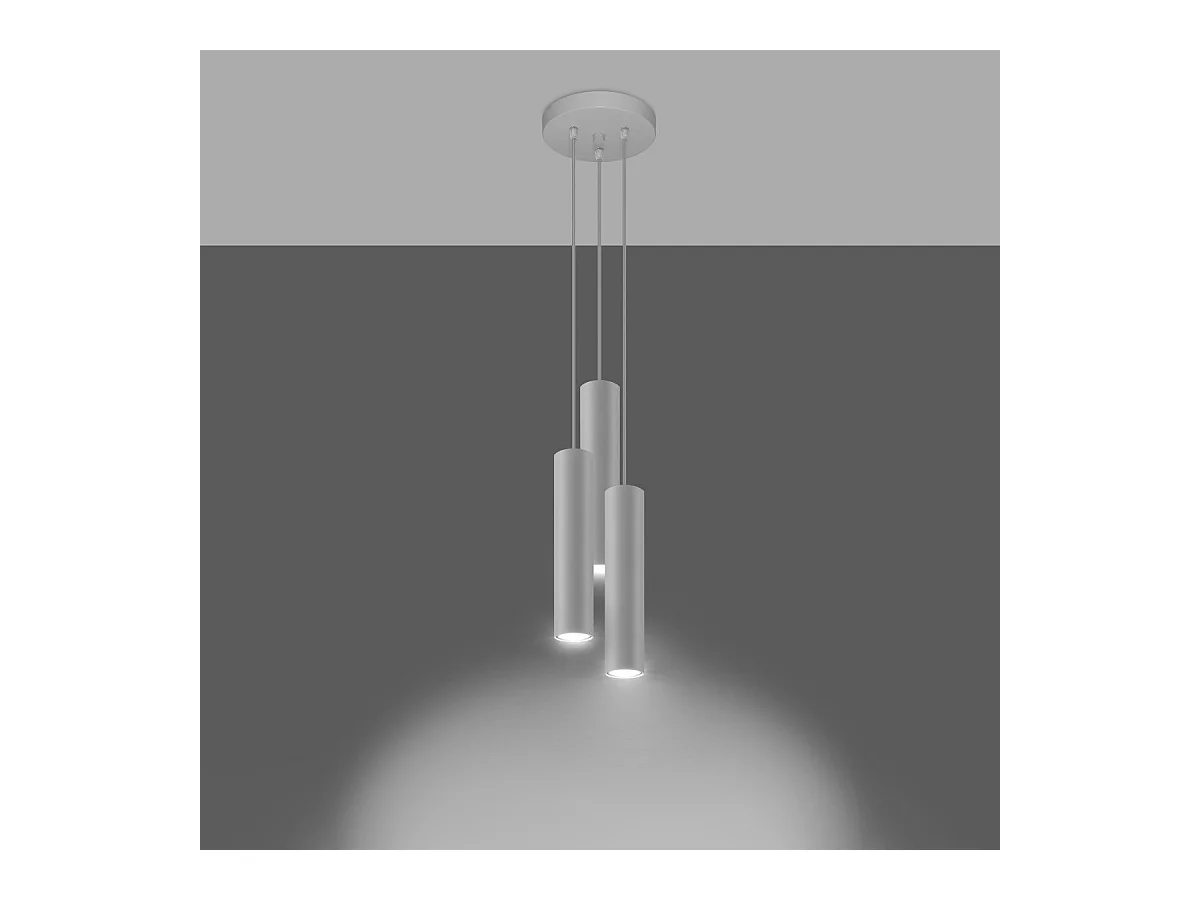 Lampe suspendue Luminis 3P blanc