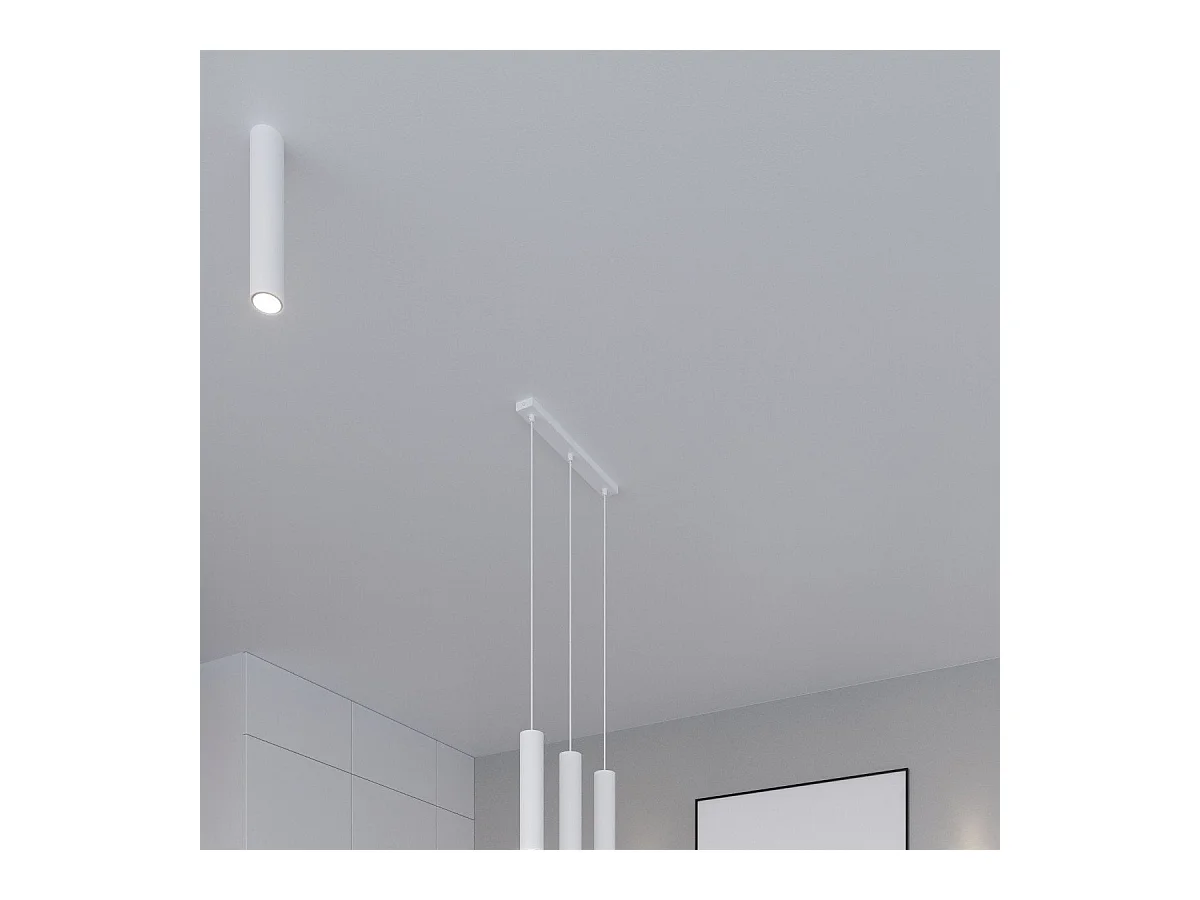 Lampe suspendue Luminis 3P blanc