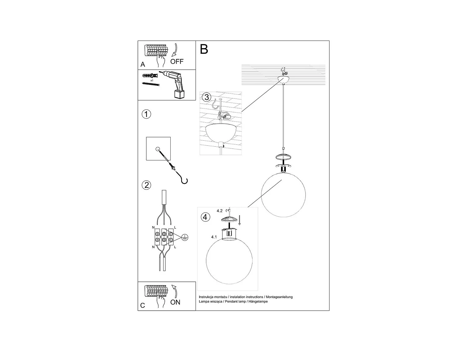 Lampe pendante Thiziri 40