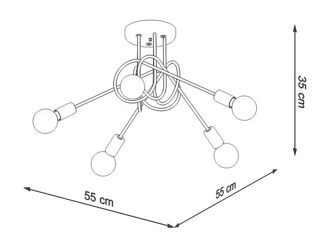 Lustre Oktobot 5 noir