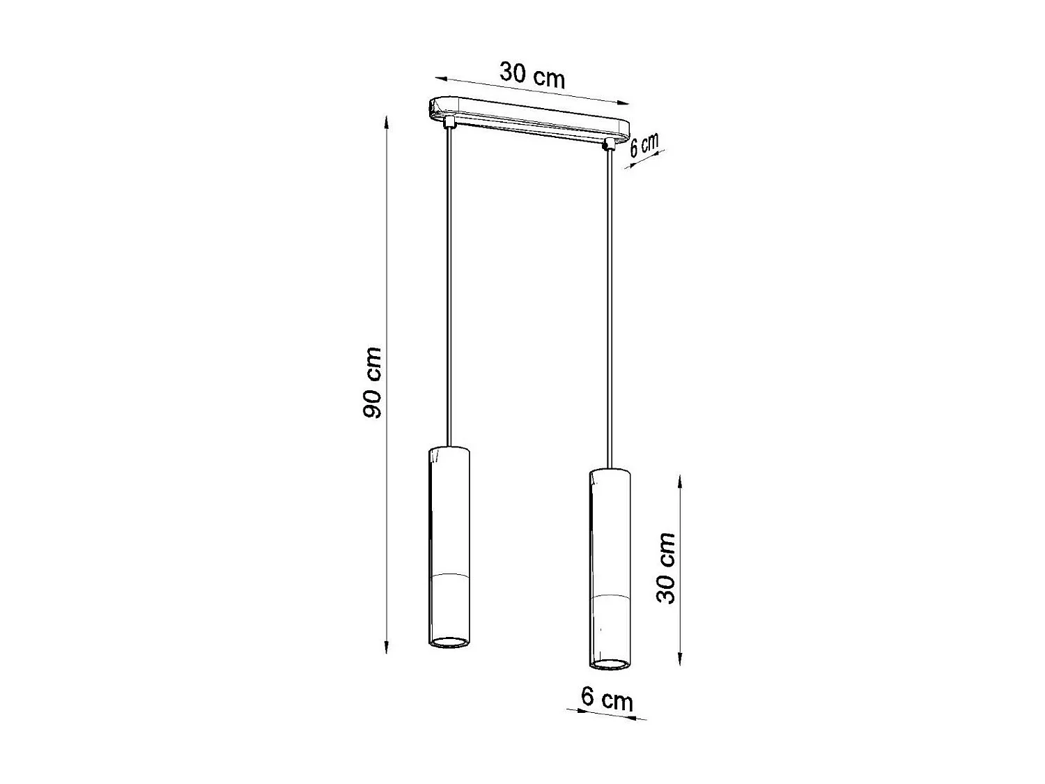 Lampe pendante Polaris 2 noir