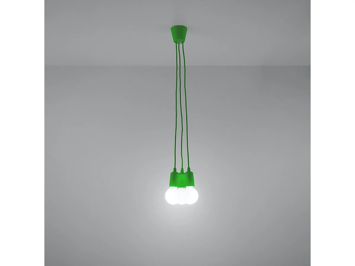 Lampe pendante Dione 3 verte