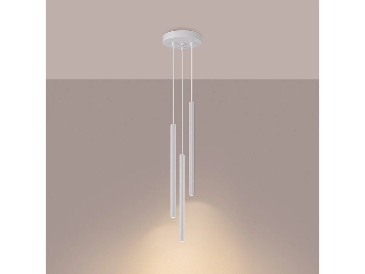 Lampe suspendue Astralis 3P blanc