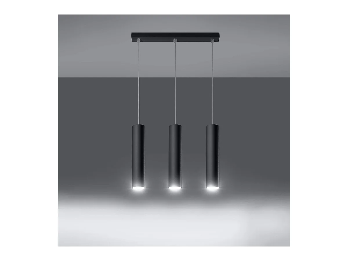 Lampe suspendue Luminis 3L noir