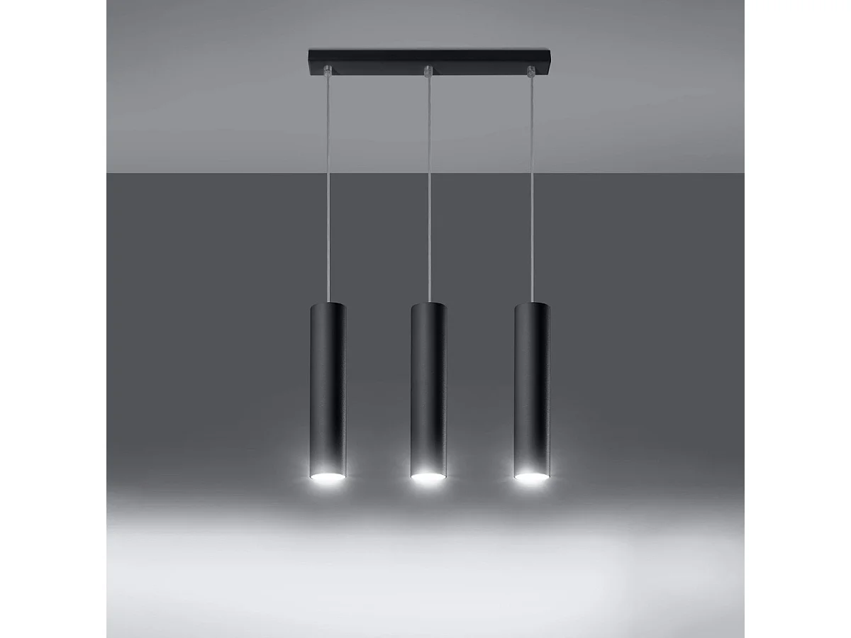 Lampe suspendue Luminis 3L noir