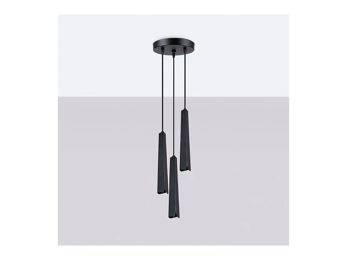 Lampe suspendue Prismatica 3P noir