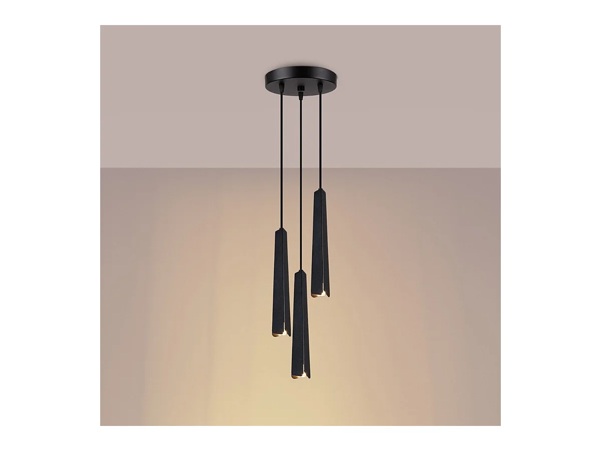 Lampe suspendue Prismatica 3P noir