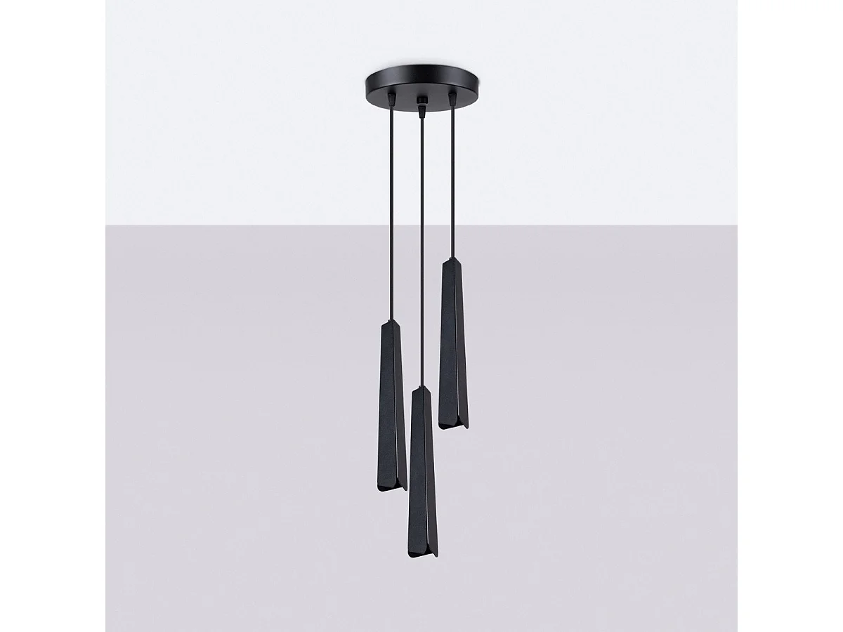 Lampe suspendue Prismatica 3P noir