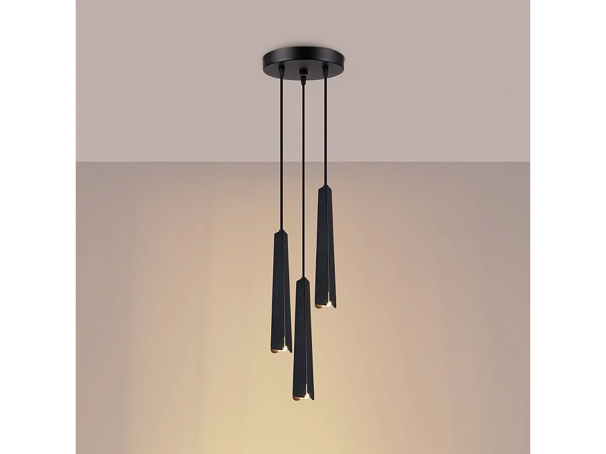 Lampe suspendue Prismatica 3P noir