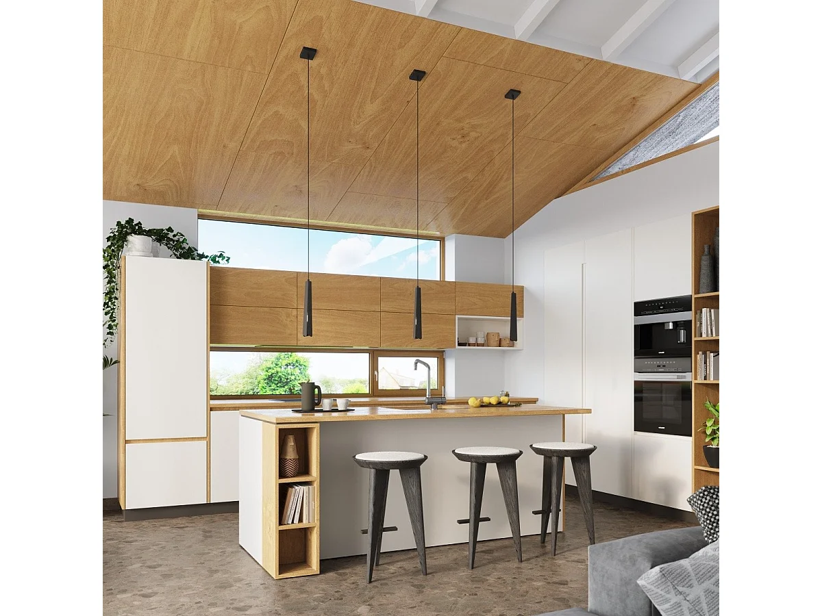 Lampe suspendue Prismatica 3P noir