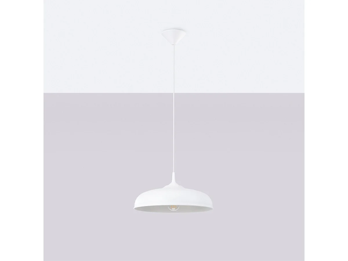 Lampe suspendue Gibbous blanc