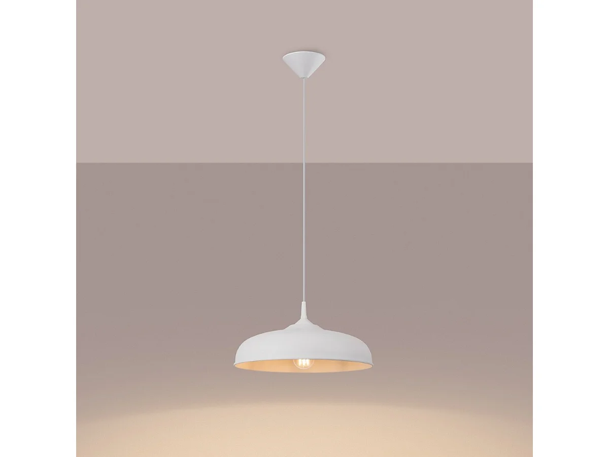 Lampe suspendue Gibbous blanc