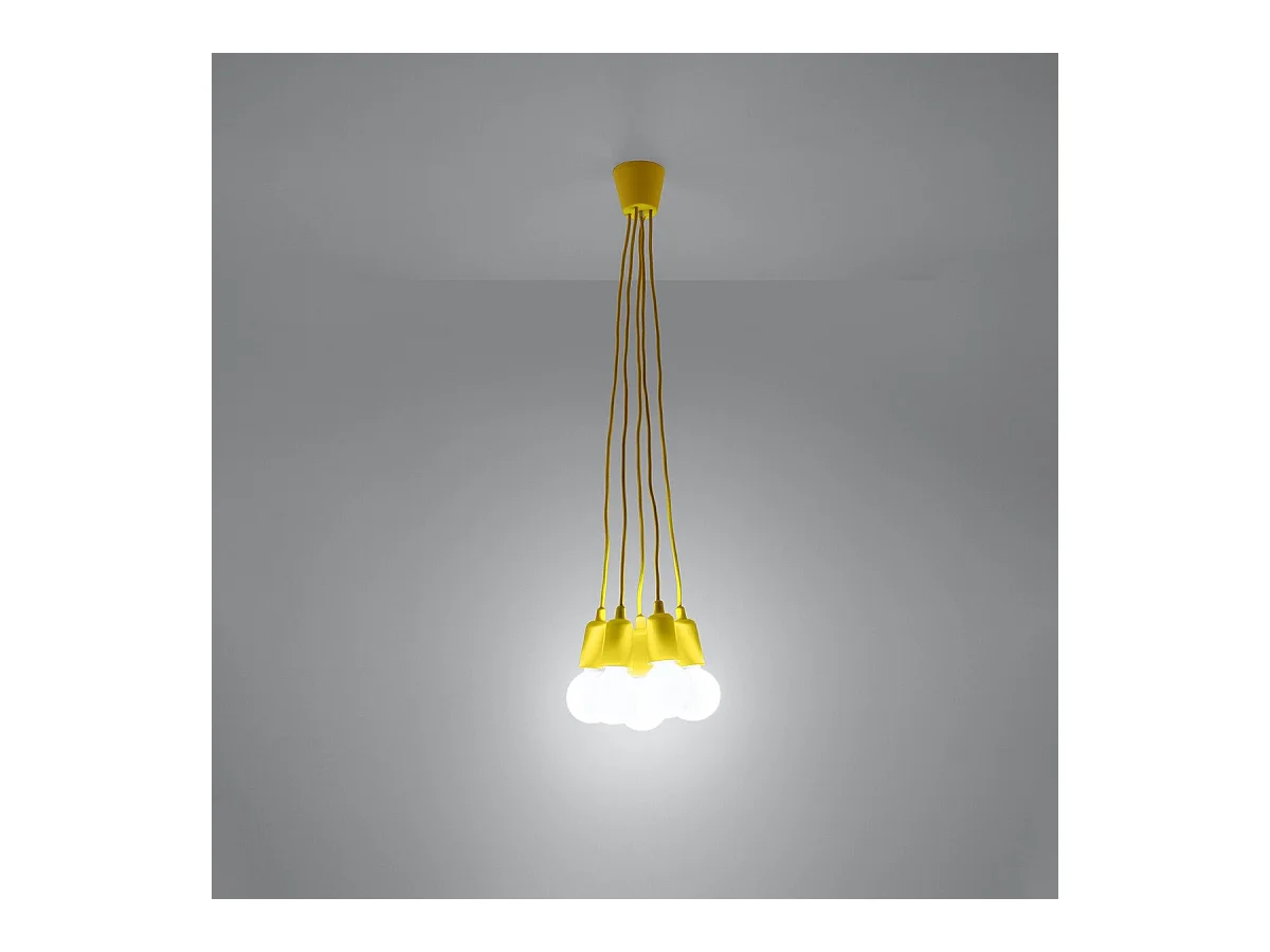 Lampe pendante Dione 5 jaune