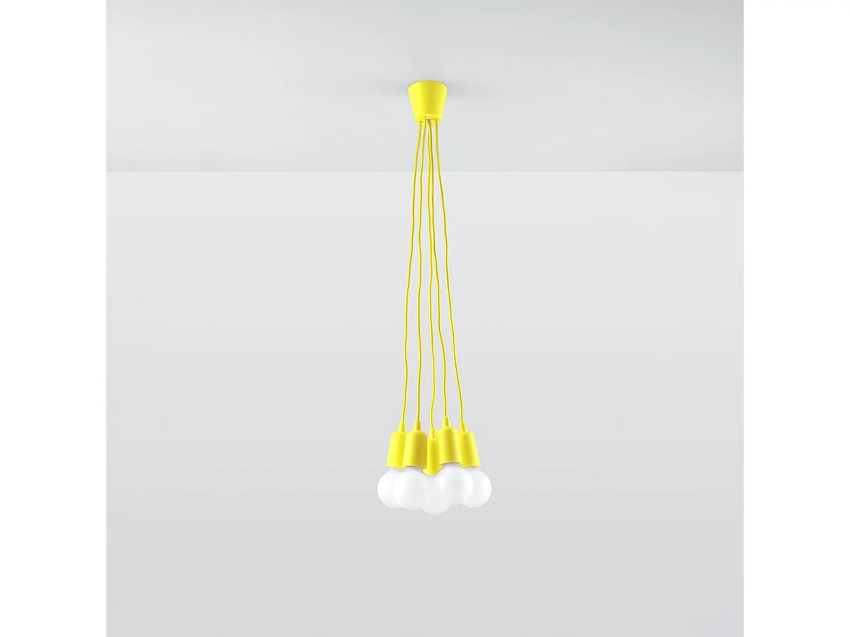 Lampe pendante Dione 5 jaune