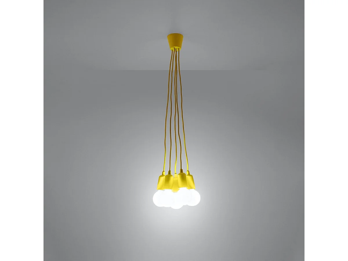 Lampe pendante Dione 5 jaune