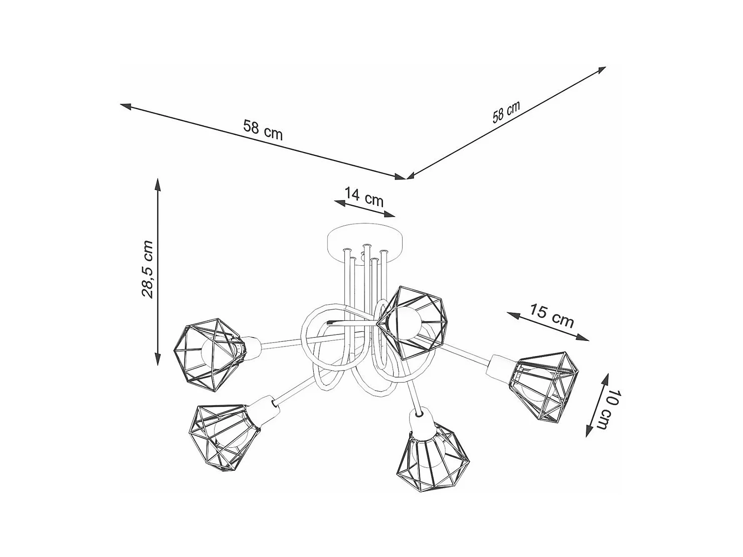 Lustre Glisandor 5S noir
